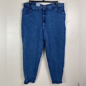 Cap Ferrat Women's Tapered Jeans 36x27 size 26W Vtg 80s zip ankle stretch